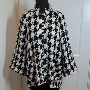 Coldwater Creek Monochrome Checkered Knit